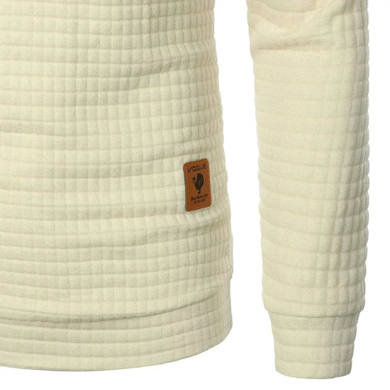 Men's Jacquard Plaid Hoodie - Warm Casual Long Sleeve Sweatshirt - Buy Center