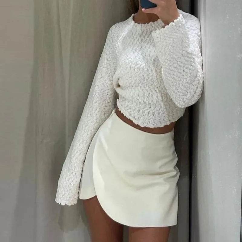 Women's High Waist Mini Skort - Stylish Brown & Pink Casual Wear - Buy Center