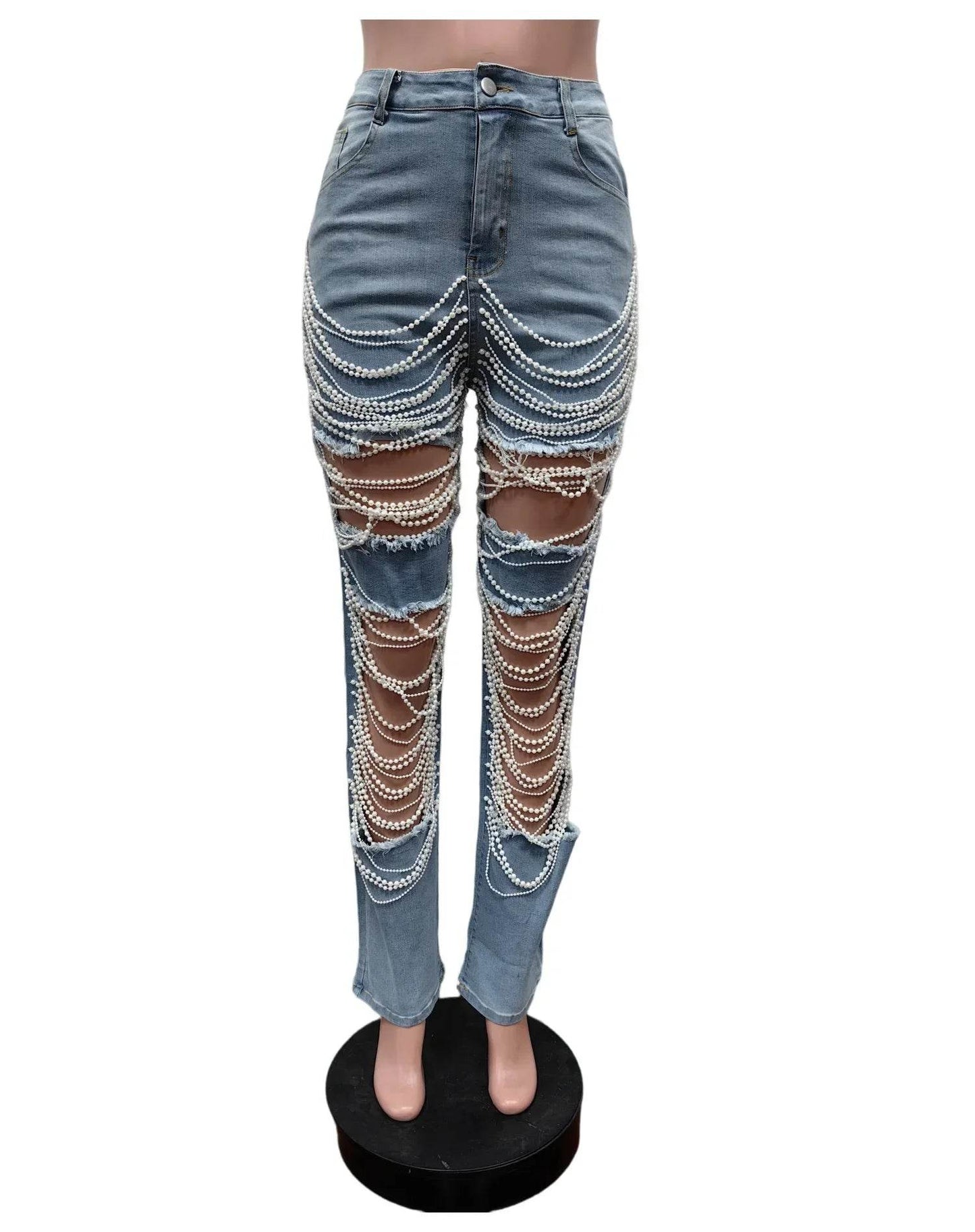 Kalenmos Women's High Waist Denim Jeans - Casual Wide Leg Summer Pants - Buy Center