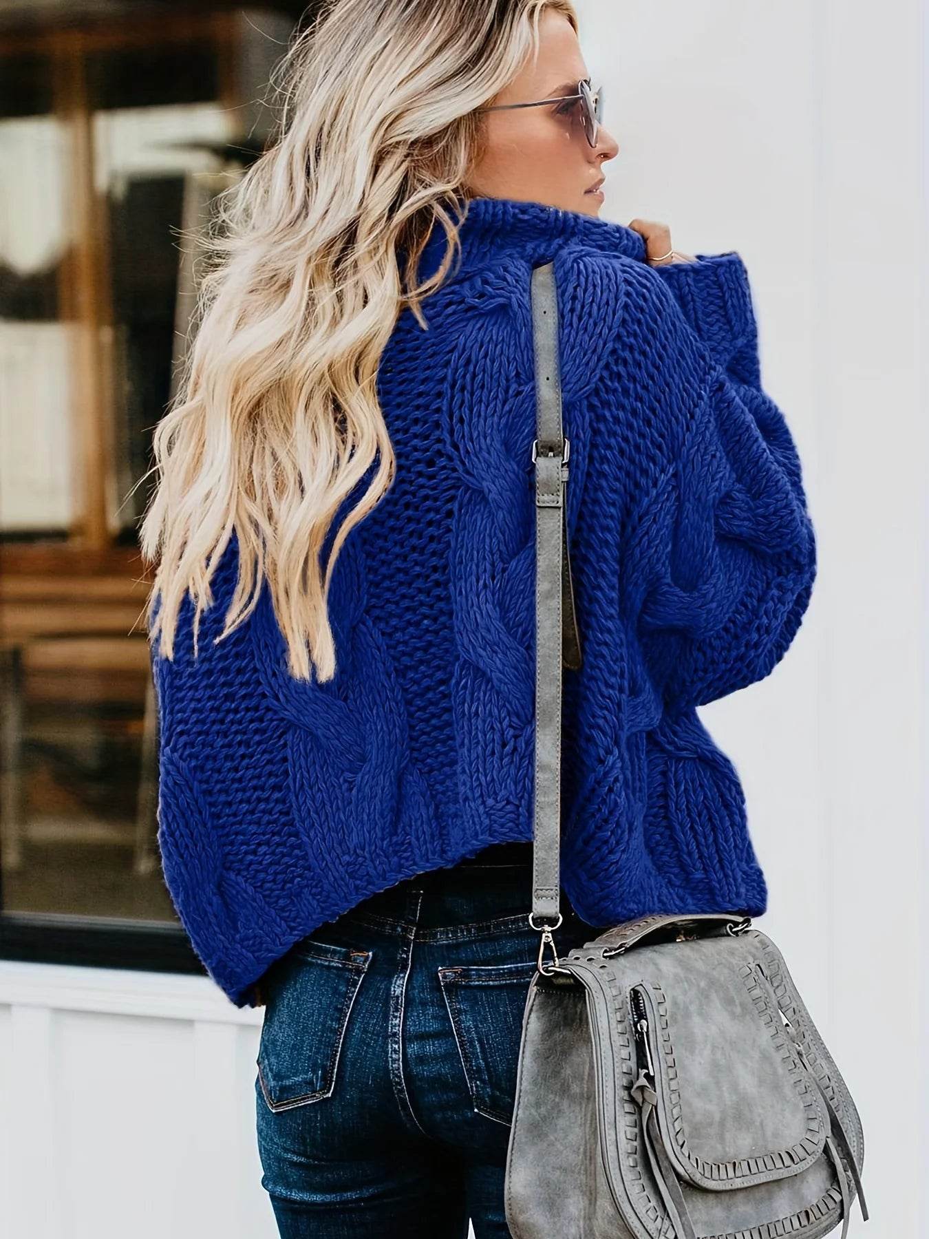 Cozy Women's Turtleneck Sweater - Autumn/Winter Pullover, Loose Fit - Buy Center