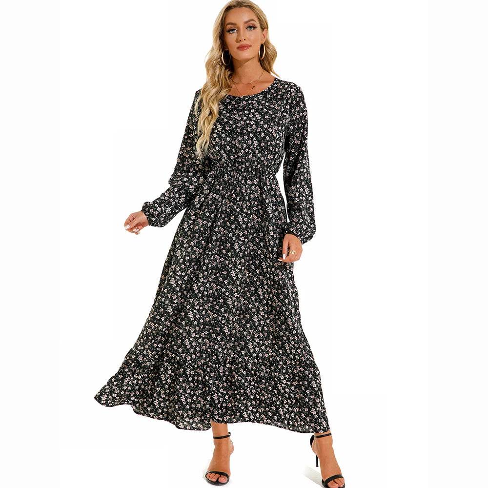 XIBUSANA Bohemian Chiffon Maxi Dress - Floral Print for Women - Buy Center