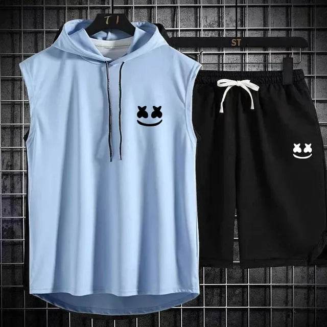Summer Men's Two-Piece Casual Set - T-Shirt & Shorts Sports Suit - Buy Center