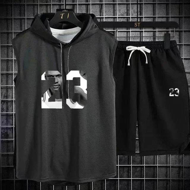 Men's Summer Casual Two Piece Set - T-Shirt & Shorts Twin Suit - Buy Center