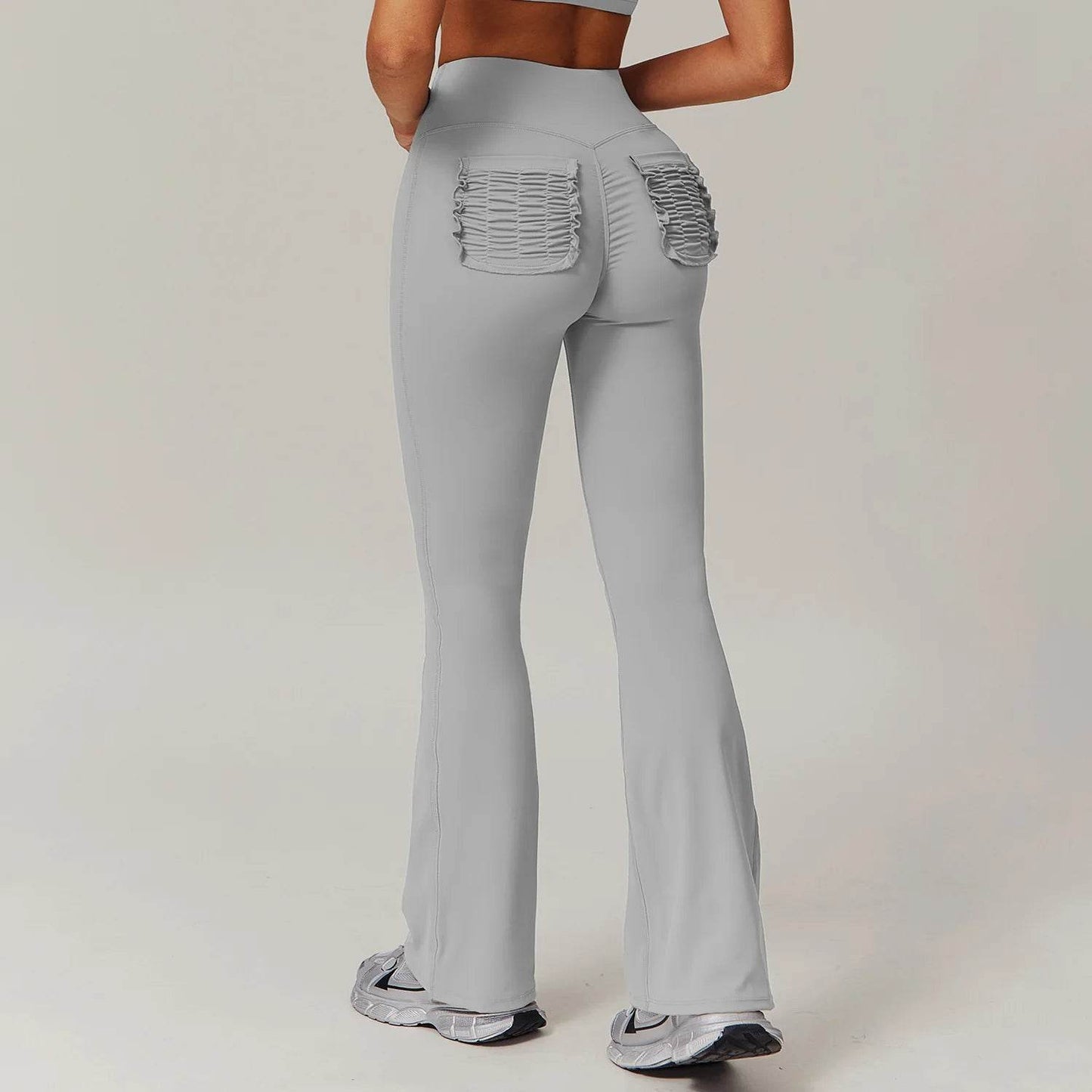 SWELTERING Women's High Stretch Yoga Leggings - Bell-Bottoms with Pockets - Buy Center