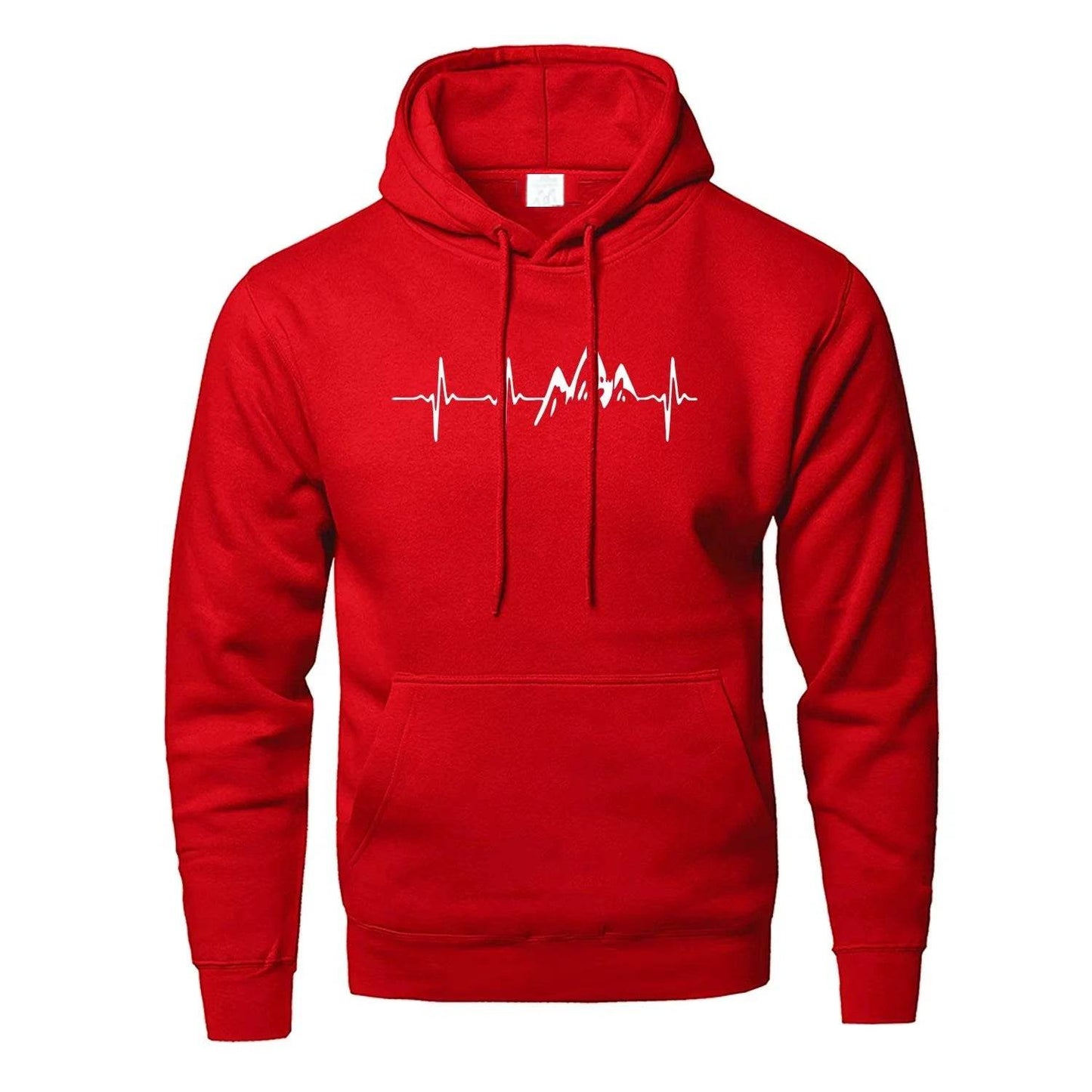 Mountain Heartbeat Hoodies - Casual Long Sleeve Sweatshirt for Teens - Buy Center