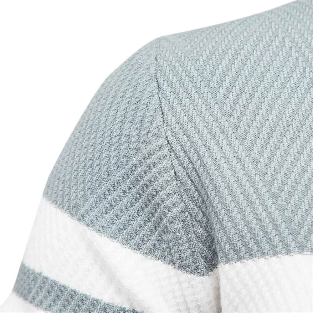 New Autumn Pullover Men's Sweater O-neck Patchwork Long Sleeve Warm Slim Sweaters Men Casual Fashion Sweater Men Clothing - Buy Center