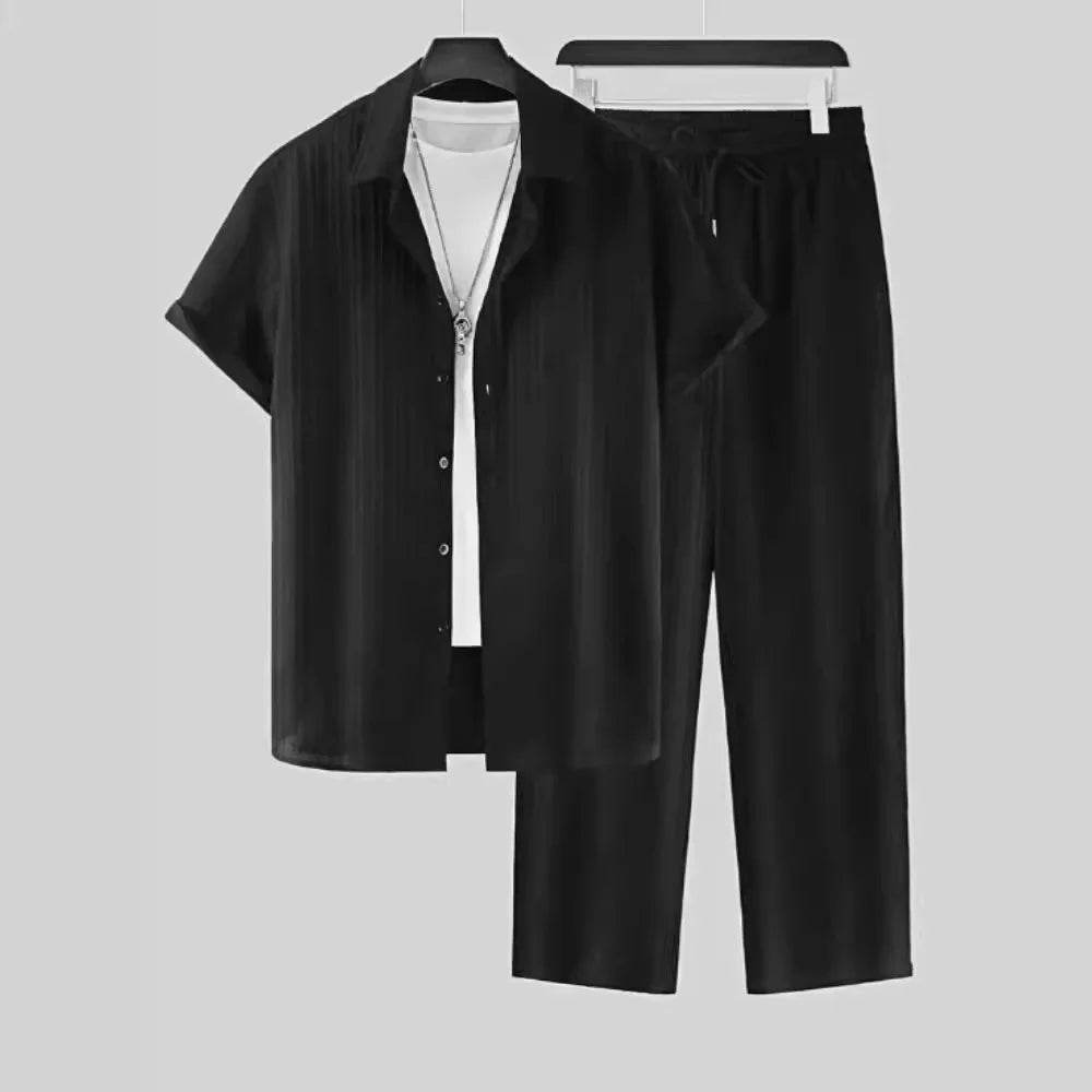 Ayrbao Men's Summer Suit - Casual Thin Knit Sweatsuit Set - Buy Center