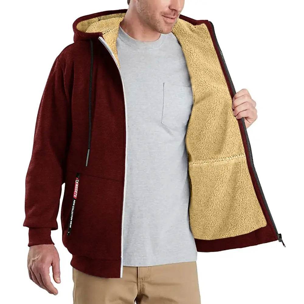 LETSNAGOU Men's Full Zip Hoodie - Casual Thick Fleece Jacket for Winter - Buy Center