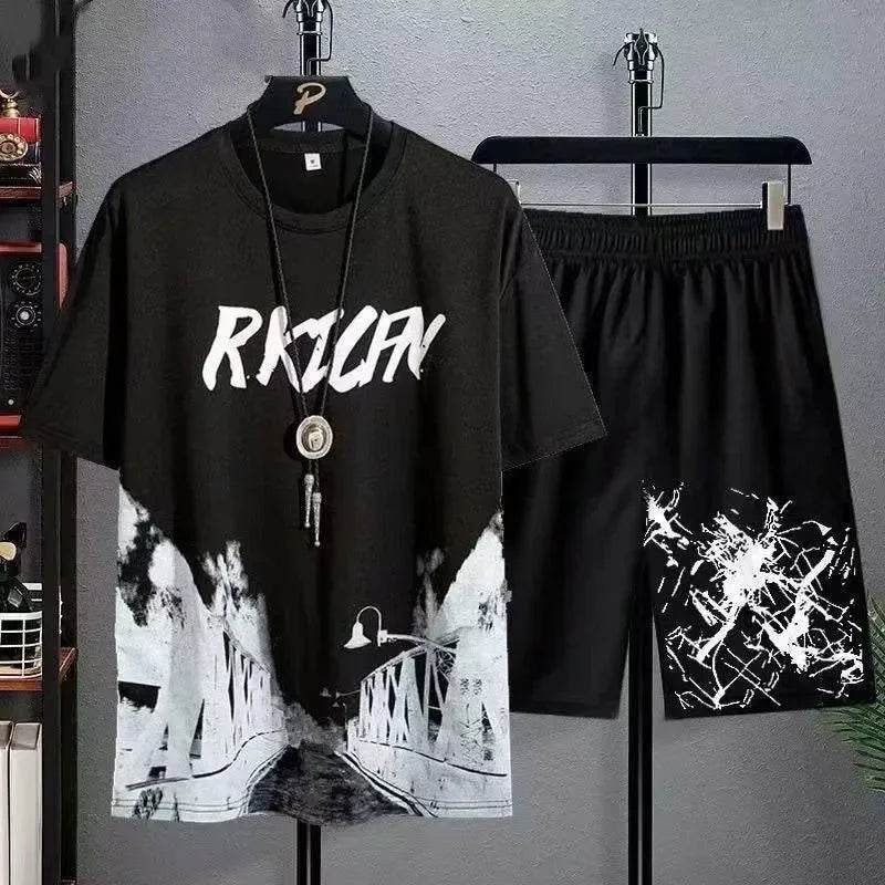 XMSFTD 2024 Summer Quick-Drying Men's Tracksuit - T-Shirt & Shorts Set - Buy Center