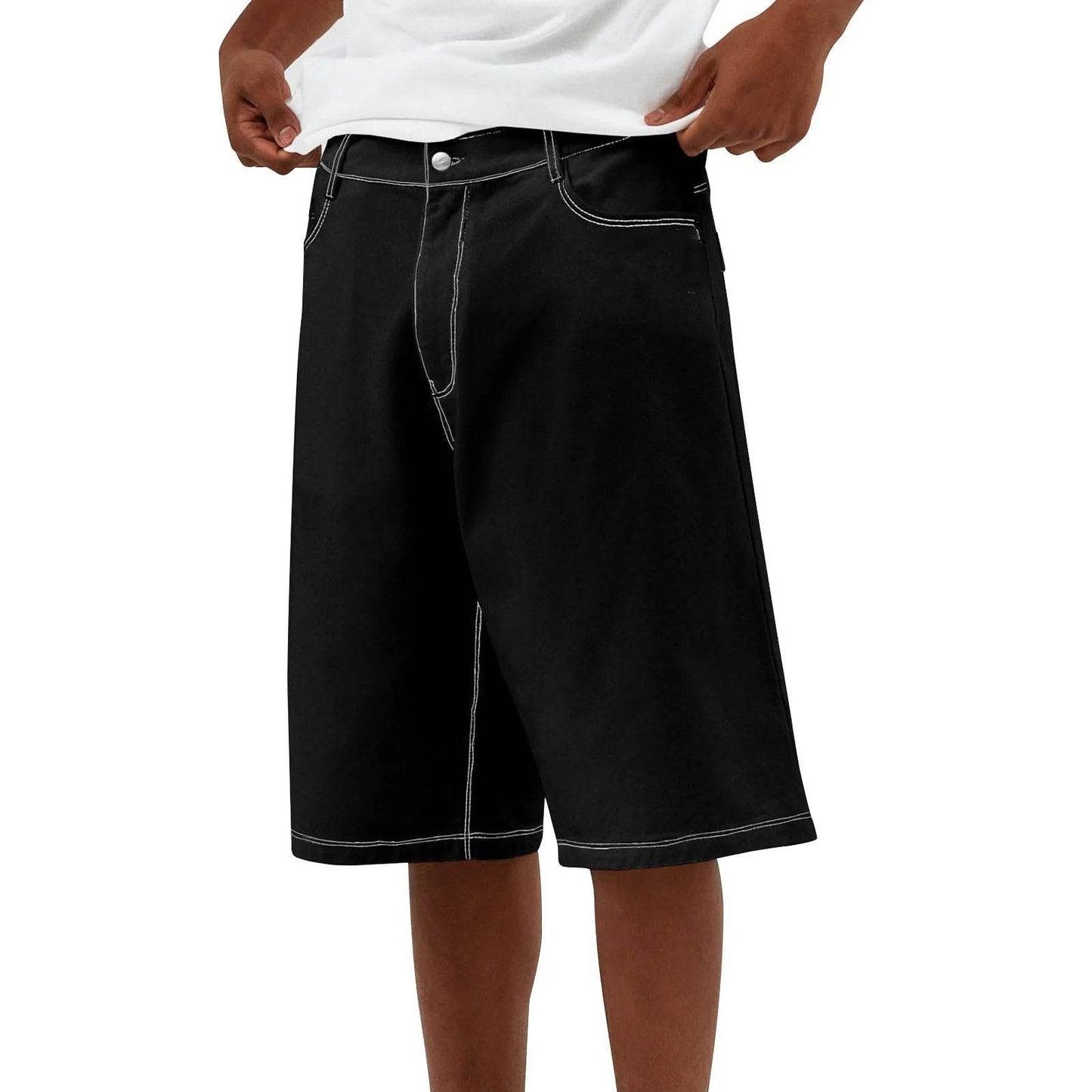 Trendy Men's Denim Shorts - Zipper Button Closure, Casual Summer Style - Buy Center