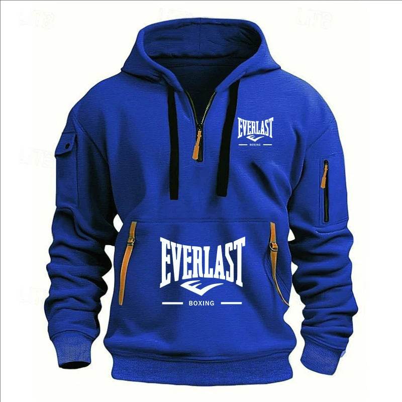 Stylish Men's Printed Hoodie - Multi-Zipper Design for Casual Comfort - Buy Center
