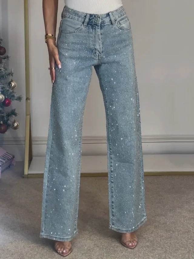 Wulend Women's High Waist Distressed Jeans - Vintage Streetwear Style - Buy Center