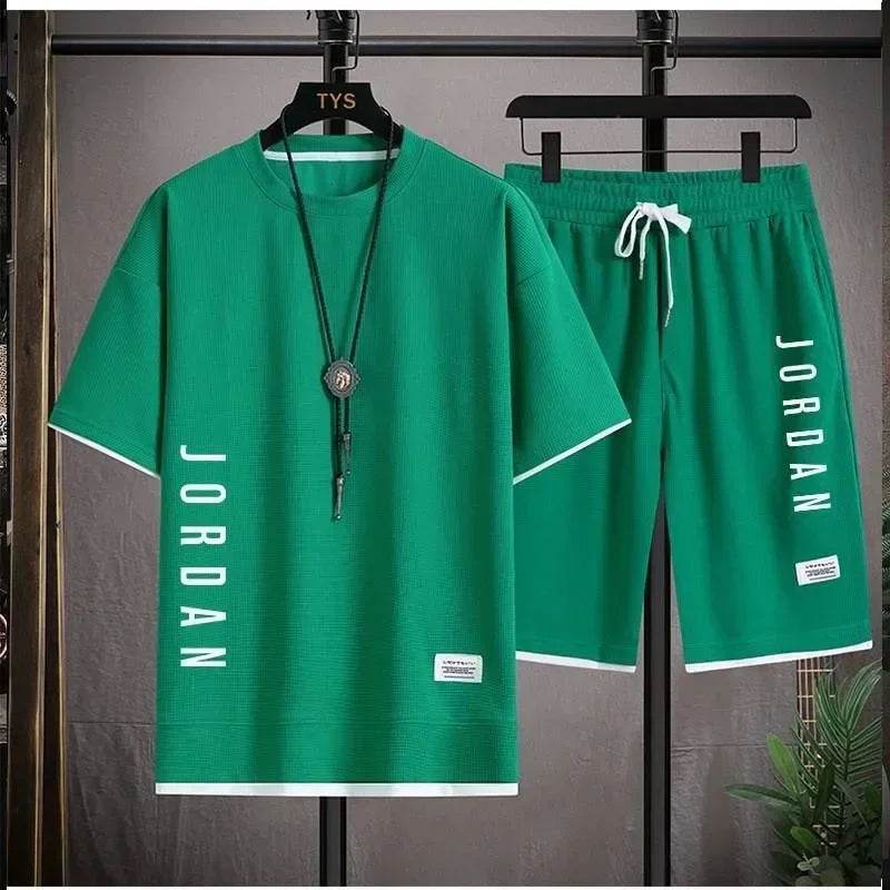 Men's Stylish Casual T-Shirt and Shorts Set - Summer Comfort Wear - Buy Center