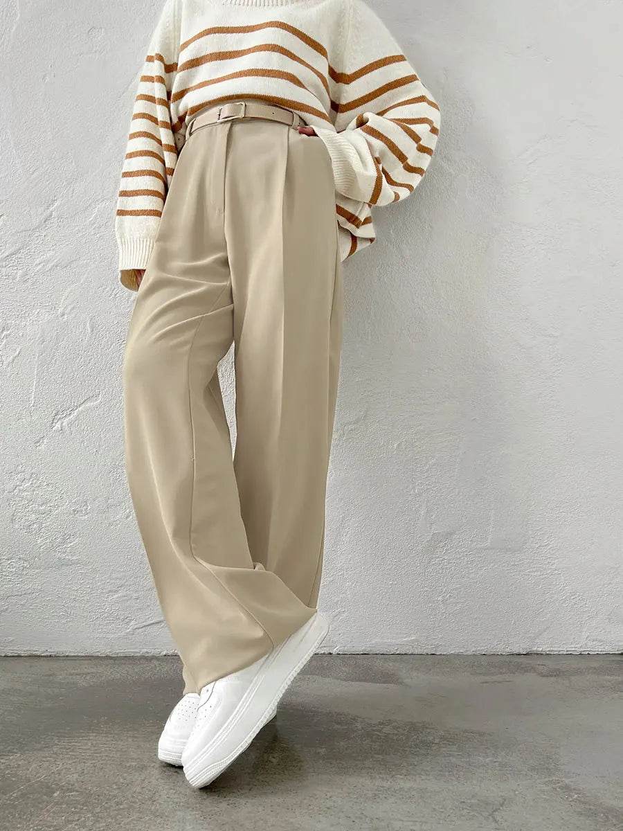 Anicenice Women's Loose Fit Straight Leg Pants - Casual Spring Style - Buy Center