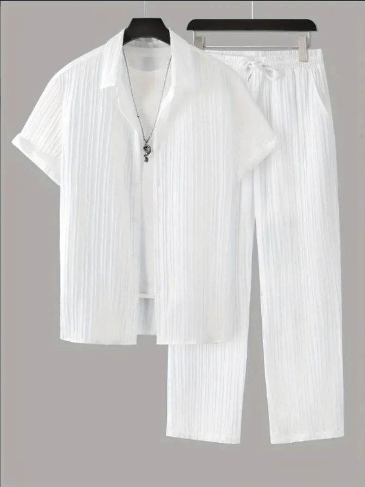 Ayrbao Men's Summer Suit - Casual Thin Knit Sweatsuit Set - Buy Center