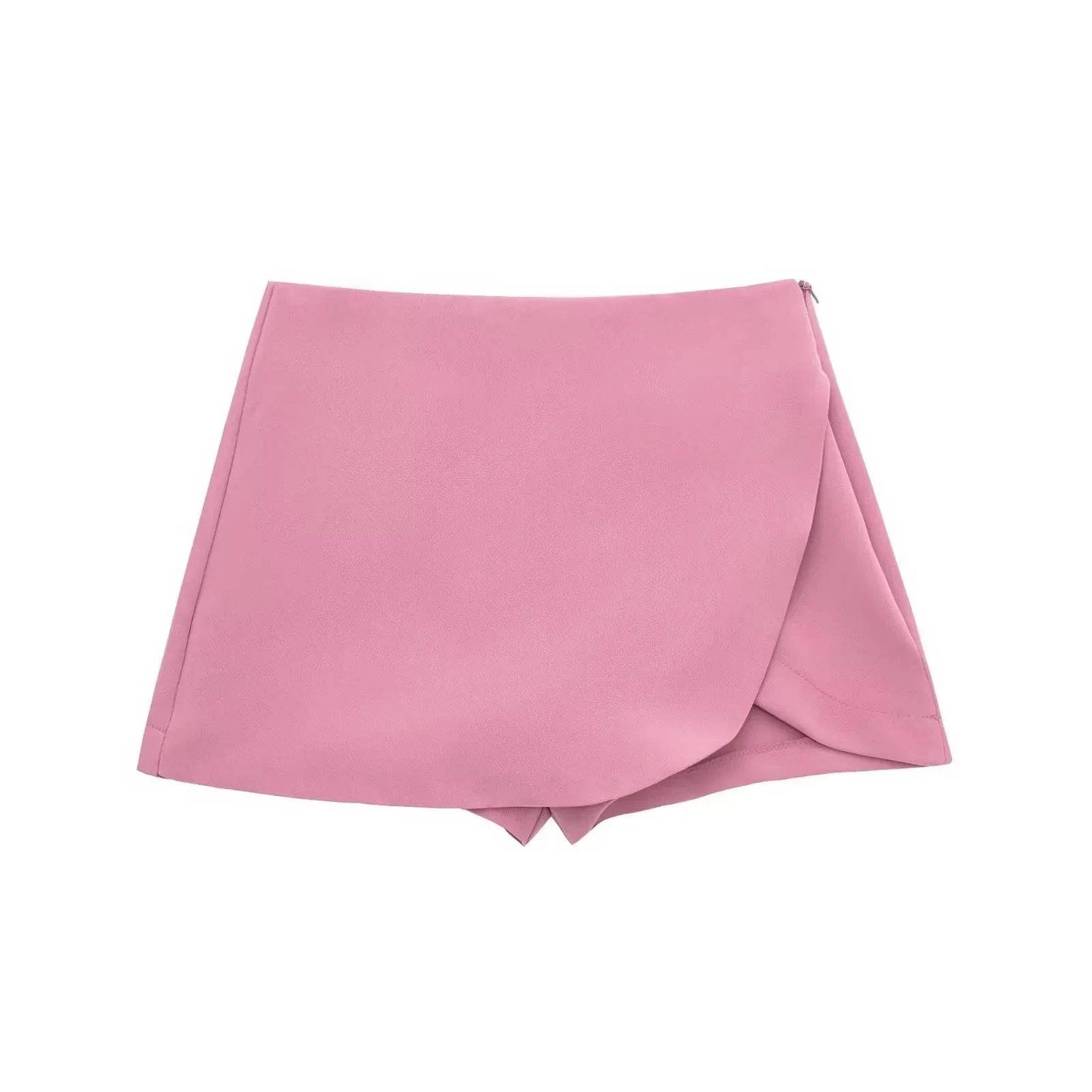 Women's High Waist Mini Skort - Stylish Brown & Pink Casual Wear - Buy Center