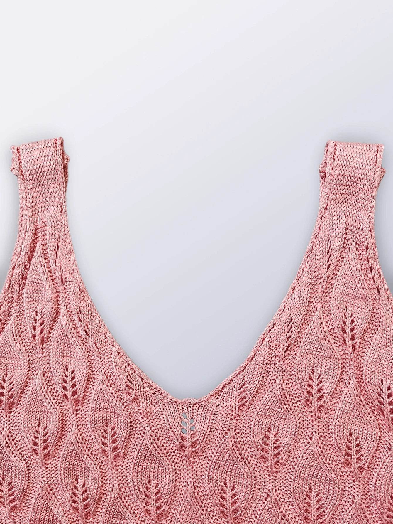 LUSMAY Women’s Casual V-Neck Hollow Out Knitted Vest - Summer Style - Buy Center