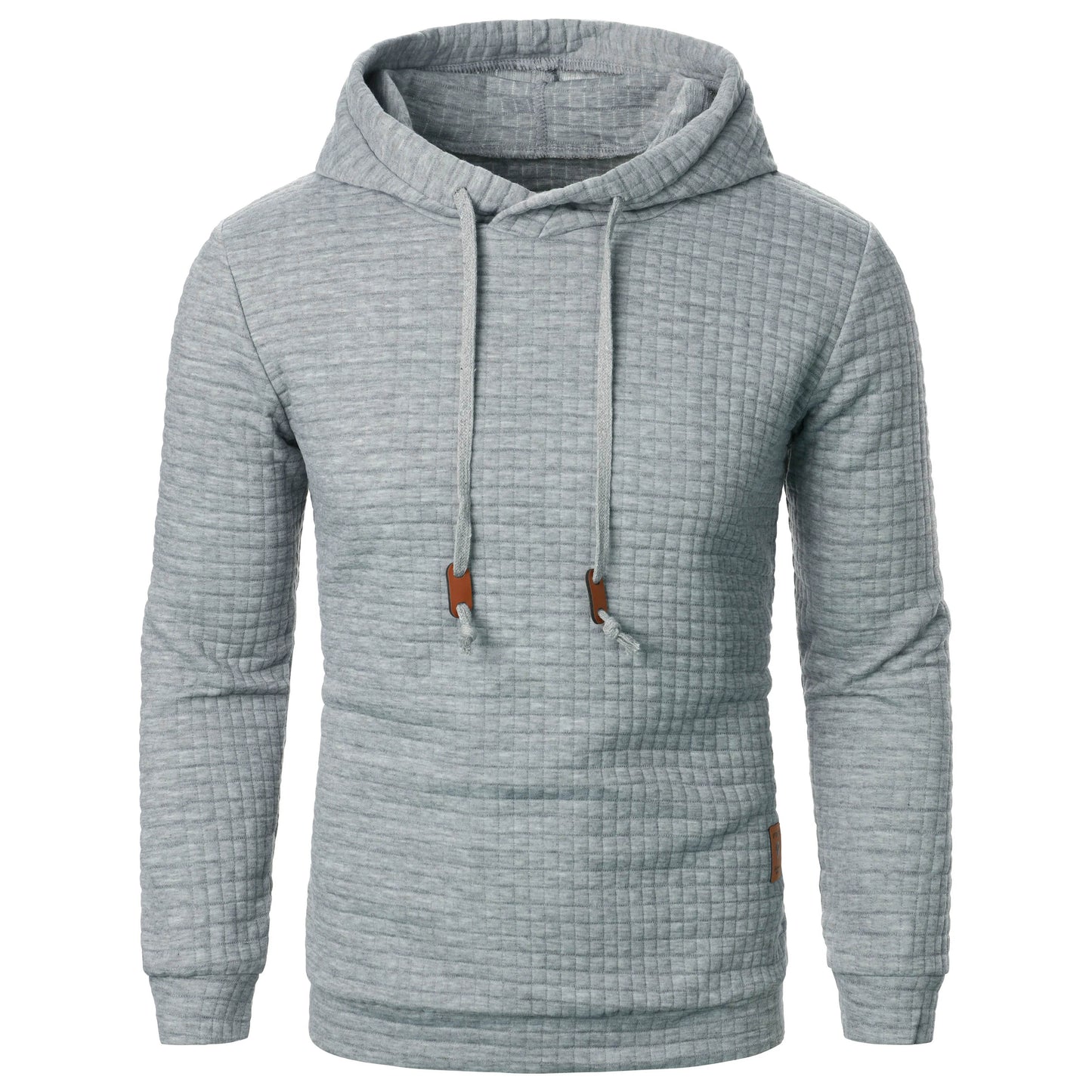 Men's Jacquard Plaid Hoodie - Warm Casual Long Sleeve Sweatshirt - Buy Center