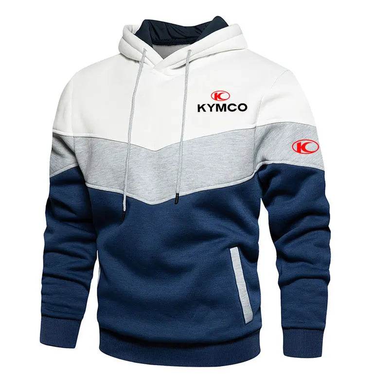 KYMCO Men's Hoodie - Fashionable Patchwork Pullover for Fall 2025 - Buy Center