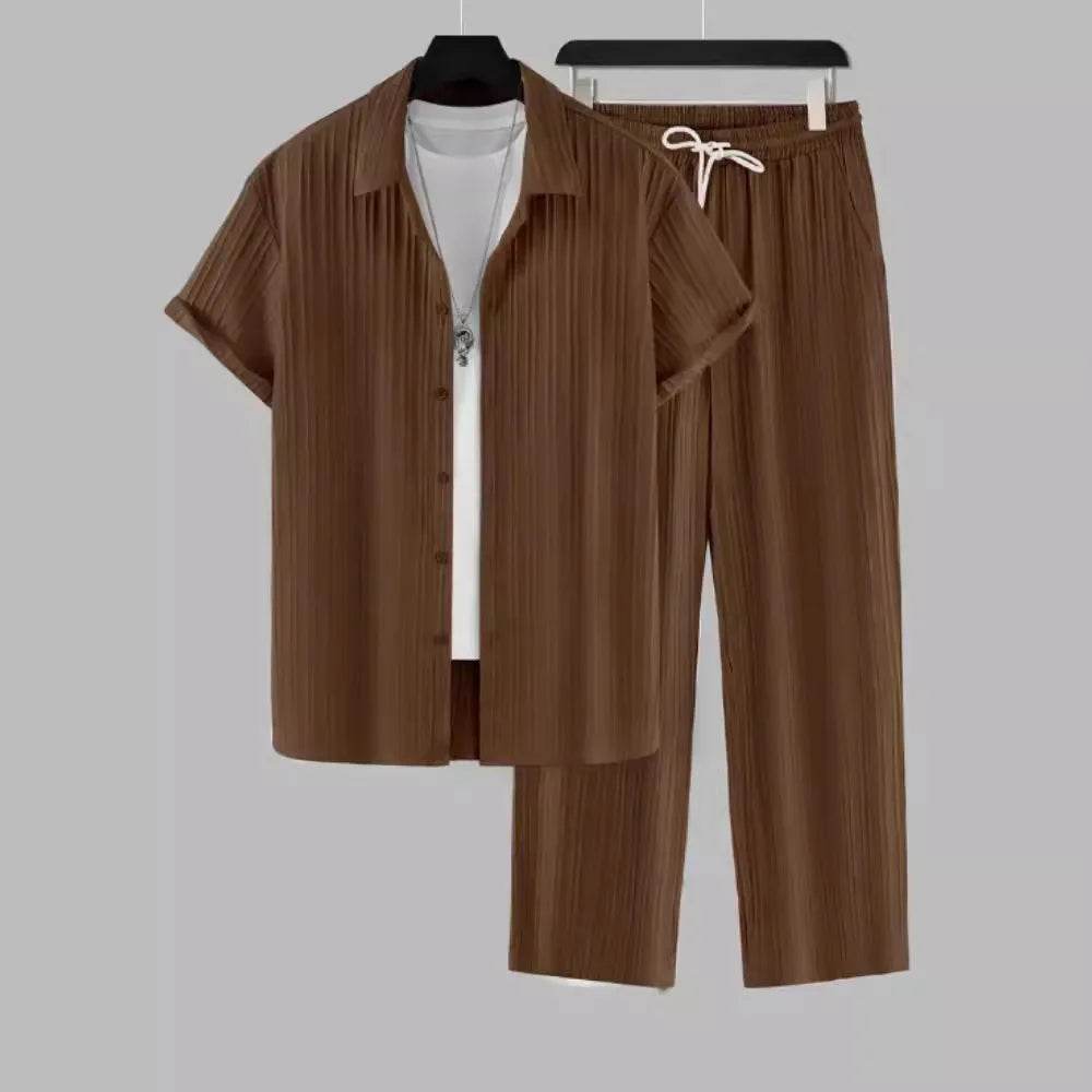 Ayrbao Men's Summer Suit - Casual Thin Knit Sweatsuit Set - Buy Center