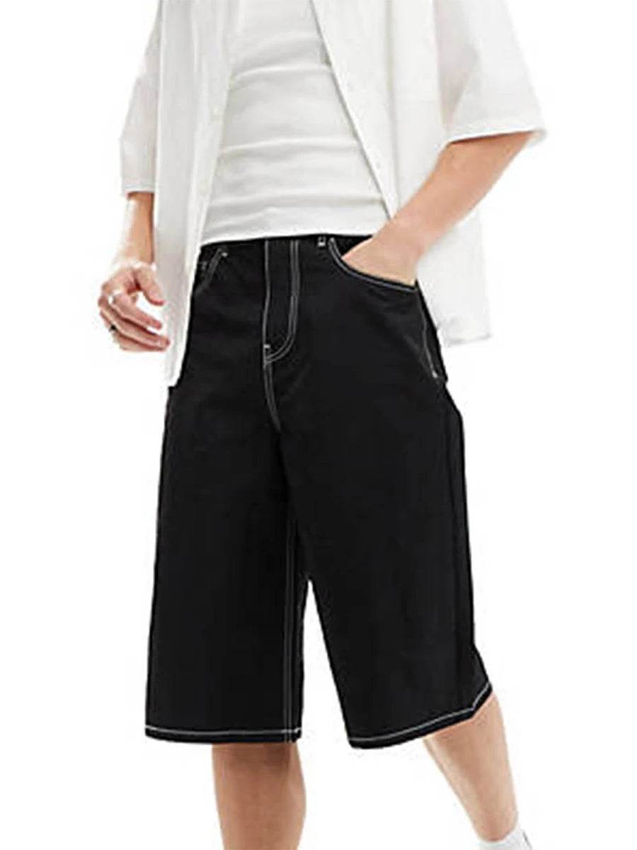 Trendy Men's Denim Shorts - Zipper Button Closure, Casual Summer Style - Buy Center