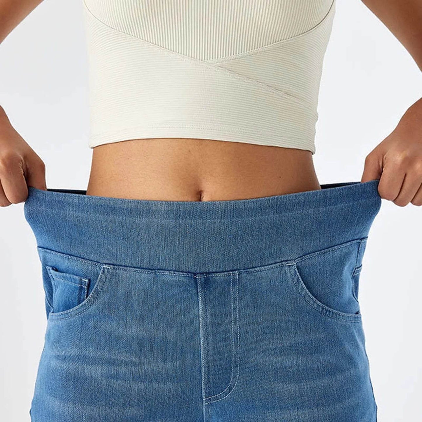 YOUYEDIAN Women’s High Waist Baggy Jeans - Retro Wide Leg Denim - Buy Center