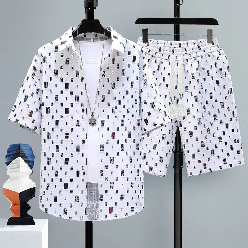 Men's Summer 2-Piece Tracksuit Set - Casual Oversized Streetwear - Buy Center