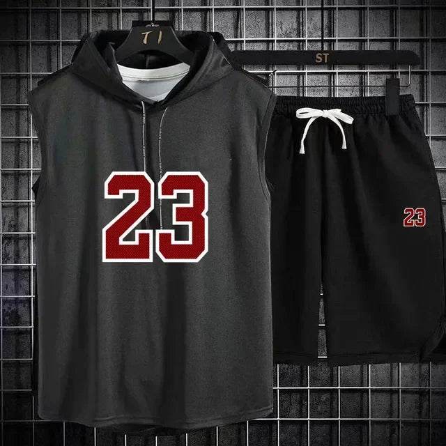 Men's Summer Casual Two Piece Set - T-Shirt & Shorts Twin Suit - Buy Center