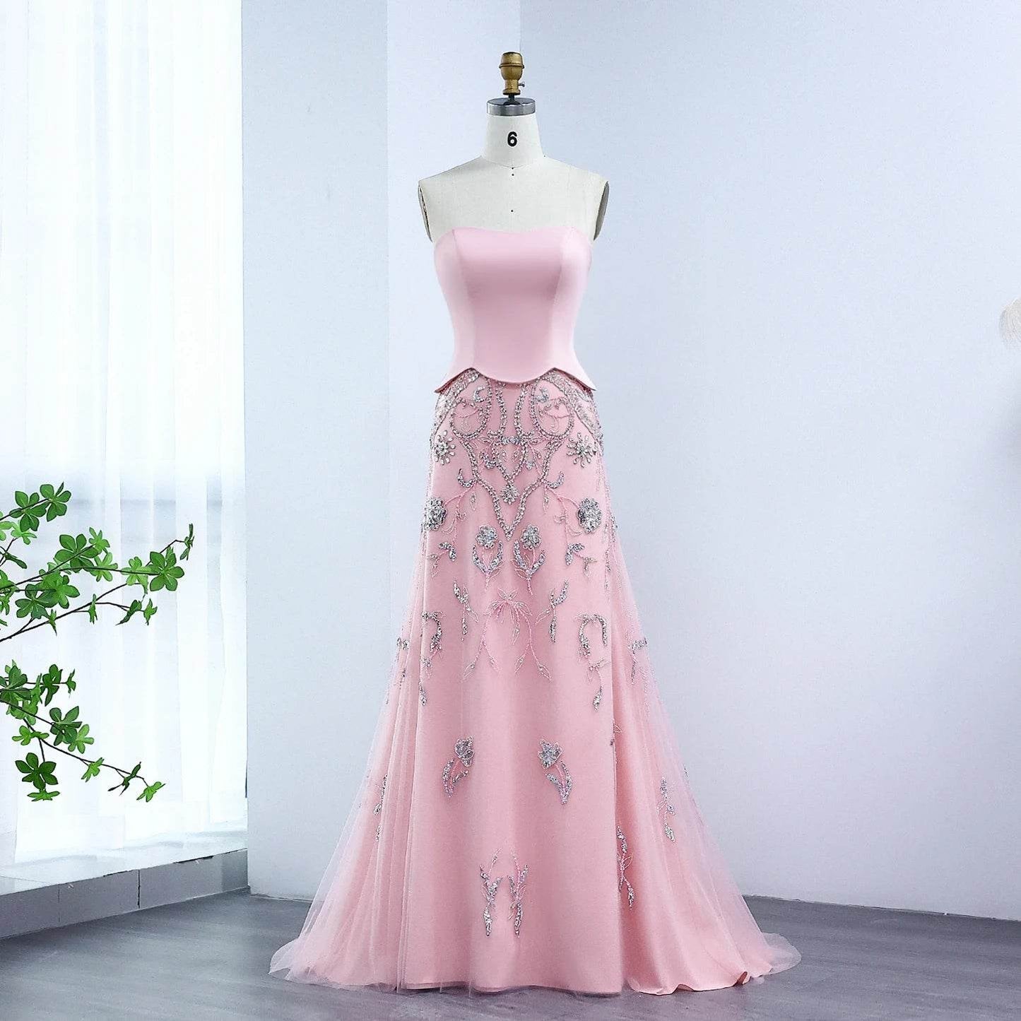 Sharon Said Luxury Sage Green Evening Dress - Elegant Formal Gown - Buy Center