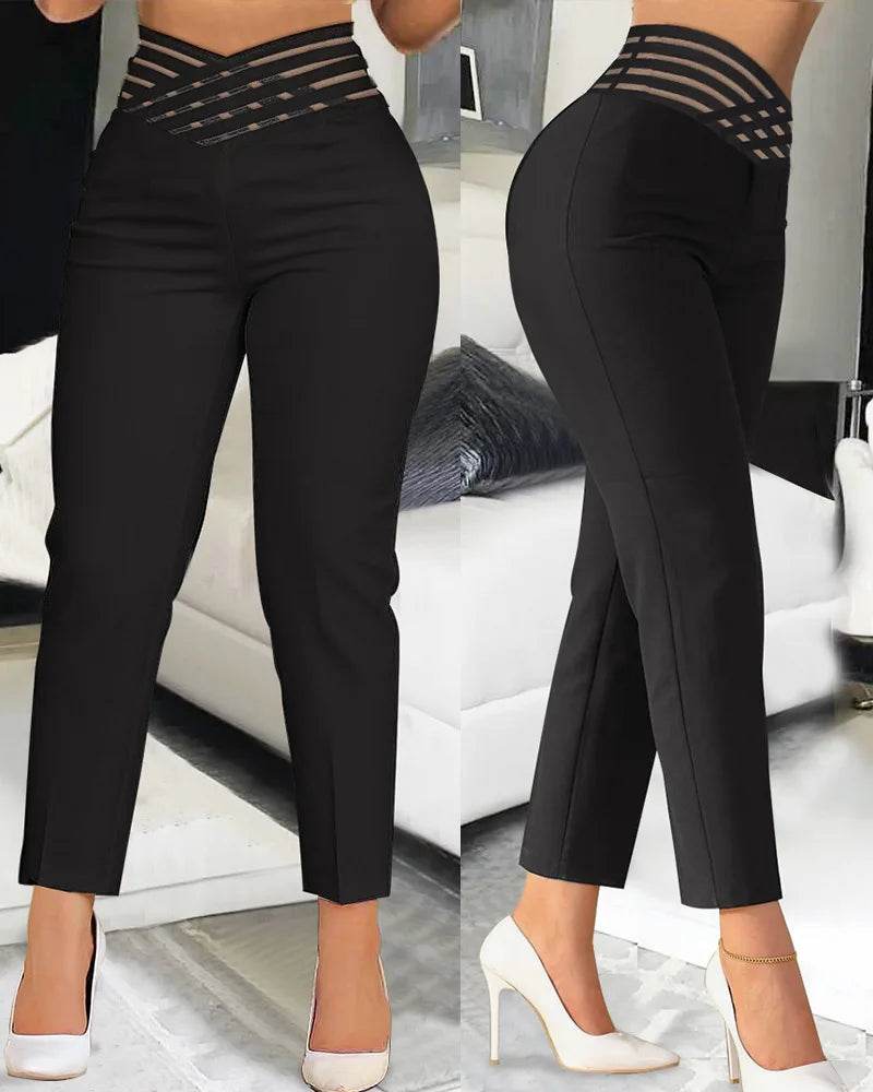 FANANC Women's Summer Capris - Hollow Out Design & Elastic Waist - Buy Center