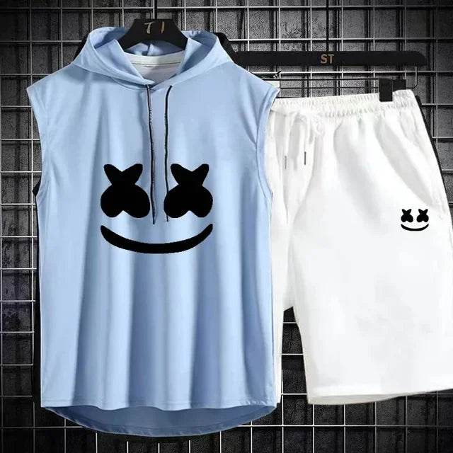 Summer Men's Two-Piece Casual Set - T-Shirt & Shorts Sports Suit - Buy Center
