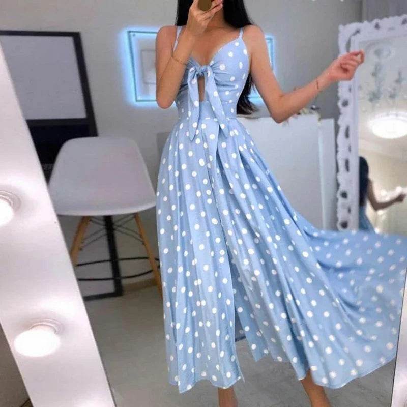 Elegant Women’s V-Neck Backless Summer Dress - Party & Club Wear - Buy Center