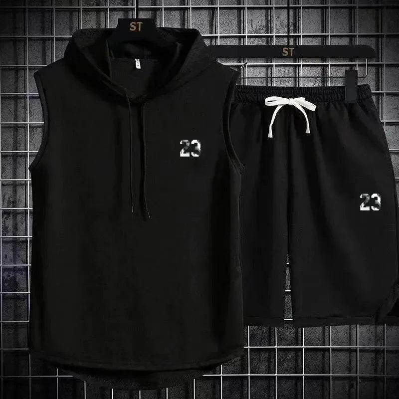 Men's Summer Casual Two Piece Set - T-Shirt & Shorts Twin Suit - Buy Center
