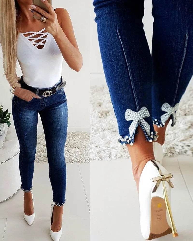 FANAN Women's High Waisted Skinny Jeans - Vintage Summer Style - Buy Center