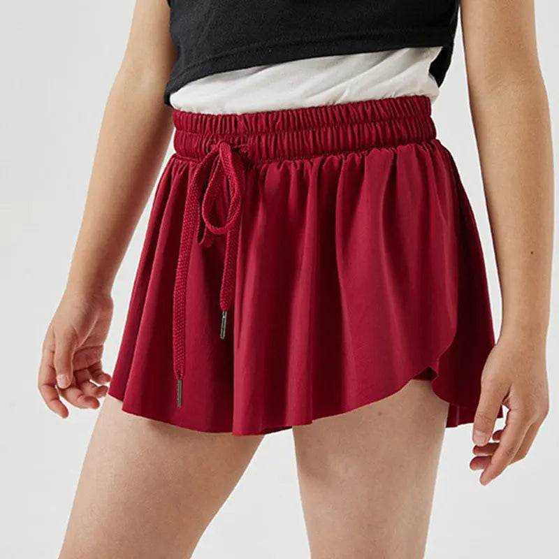 INLUMINE Women's 2-in-1 Flowing Sports Shorts - Butterfly Design - Buy Center