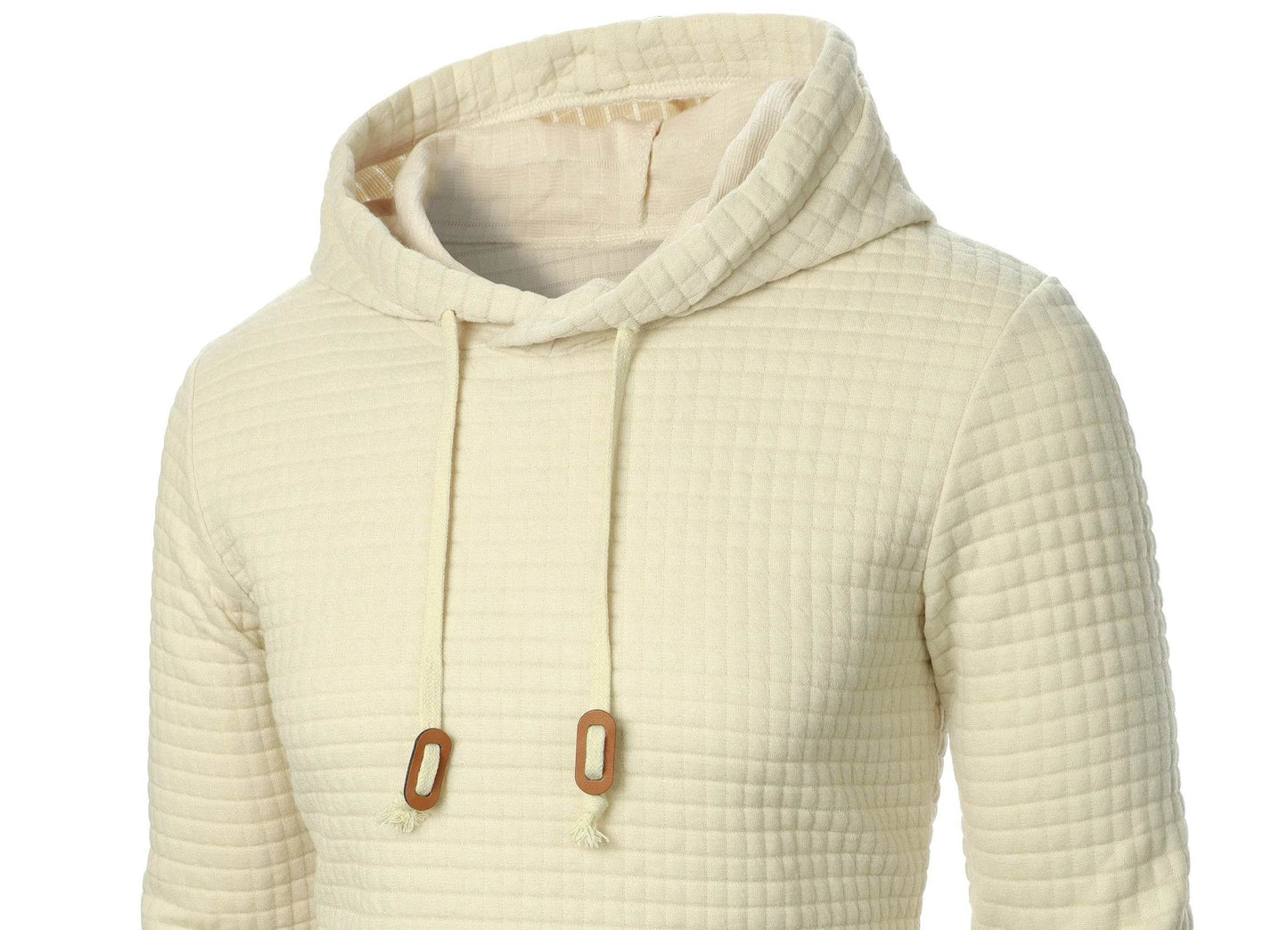 Men's Jacquard Plaid Hoodie - Warm Casual Long Sleeve Sweatshirt - Buy Center
