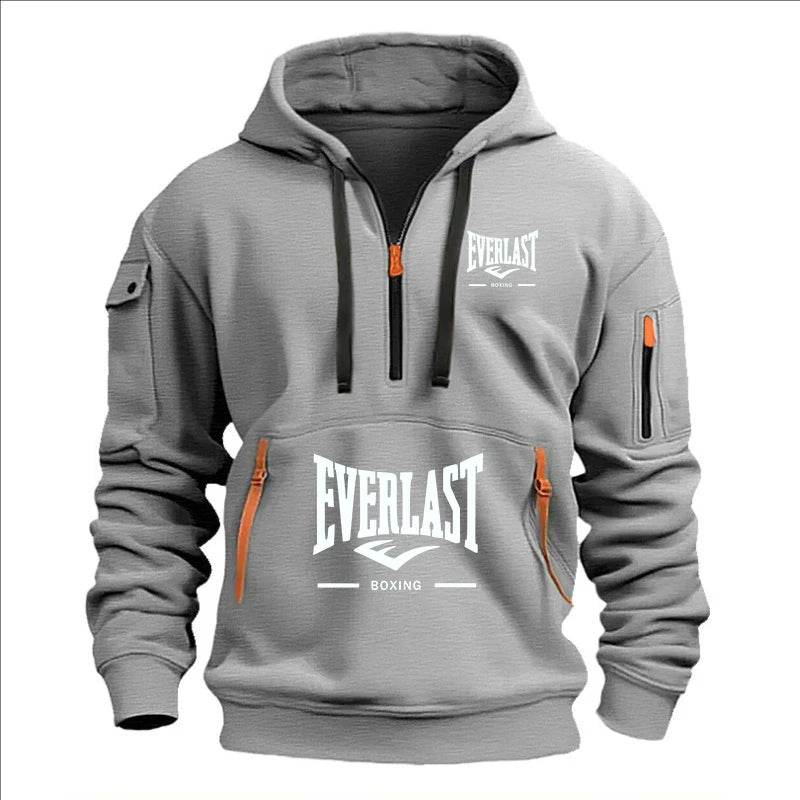 Stylish Men's Printed Hoodie - Multi-Zipper Design for Casual Comfort - Buy Center