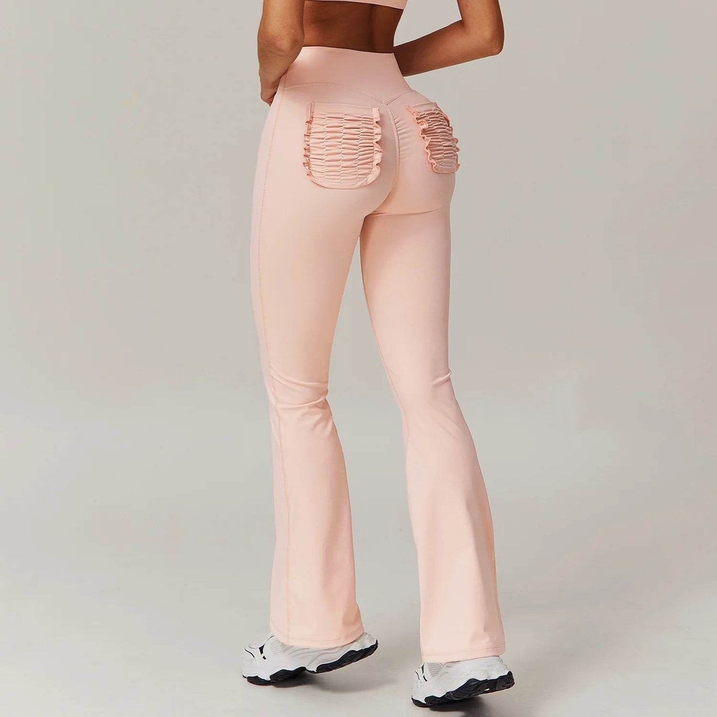 SWELTERING Women's High Stretch Yoga Leggings - Bell-Bottoms with Pockets - Buy Center