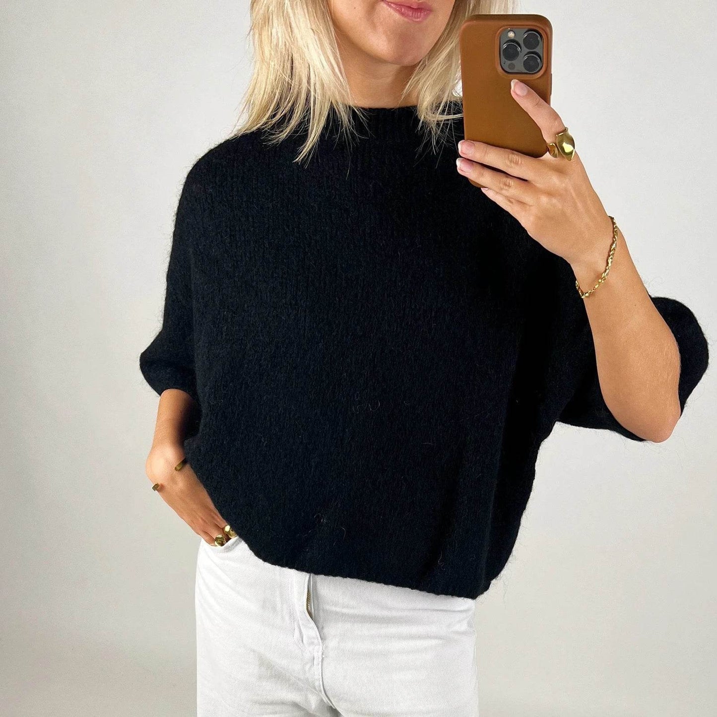 Imcute Women's Casual Knit Crop Top - Short Sleeve O-Neck Style - Buy Center