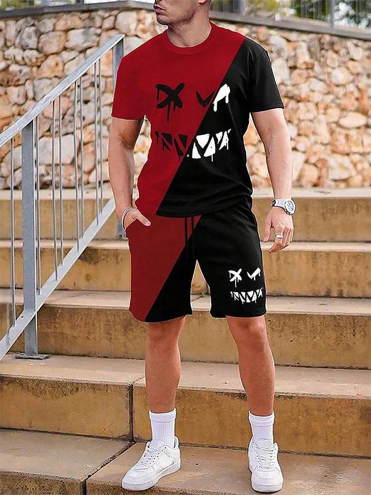 Men's Casual Crew Neck Short Sleeve Suit - Comfortable Outdoor Style - Buy Center