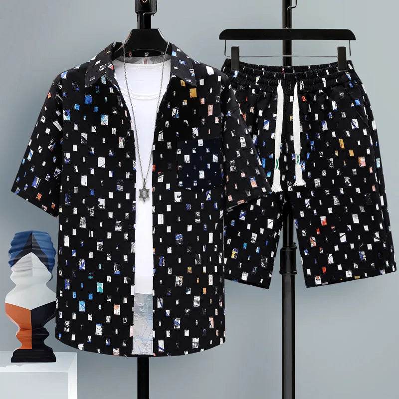 Men's Summer 2-Piece Tracksuit Set - Casual Oversized Streetwear - Buy Center