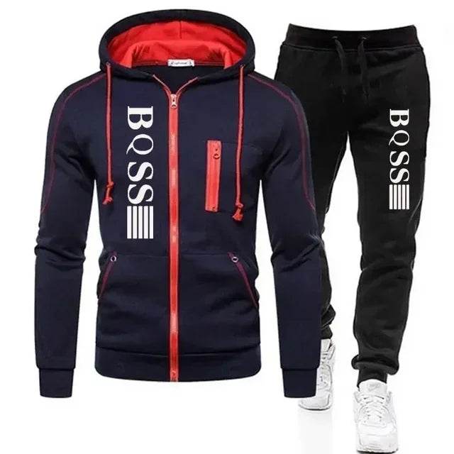 Men's Casual Hooded Coat & Pants - Spring Autumn Sports Suit - Buy Center