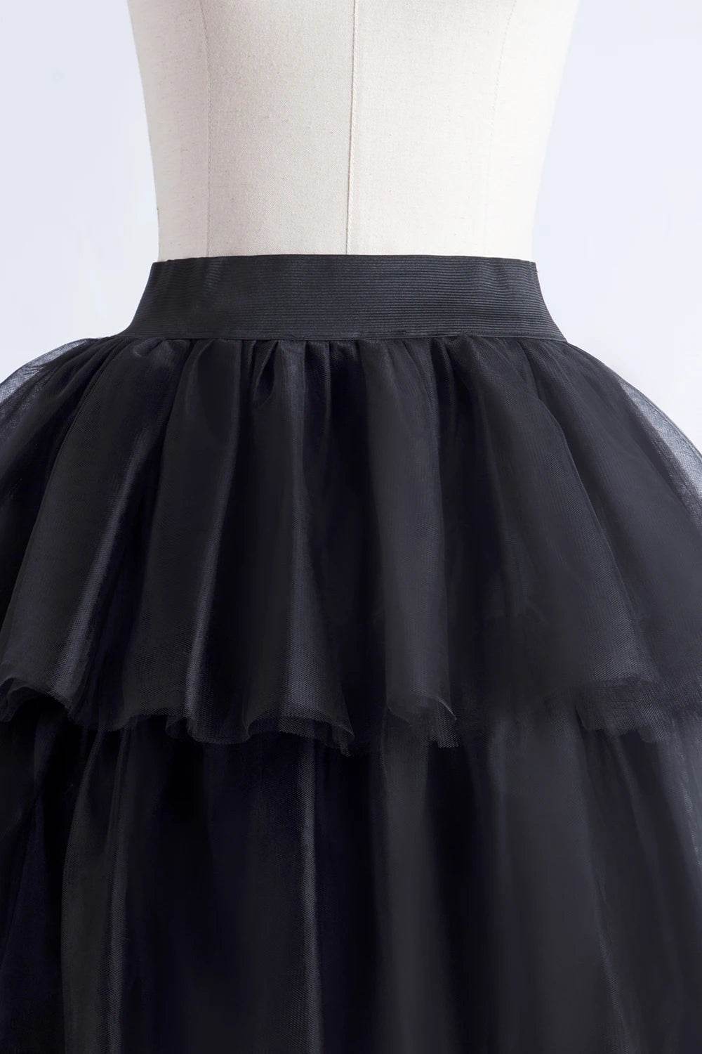 MisShow Women’s High-Low Tulle Petticoat Skirt - Fluffy & Elastic Waist - Buy Center