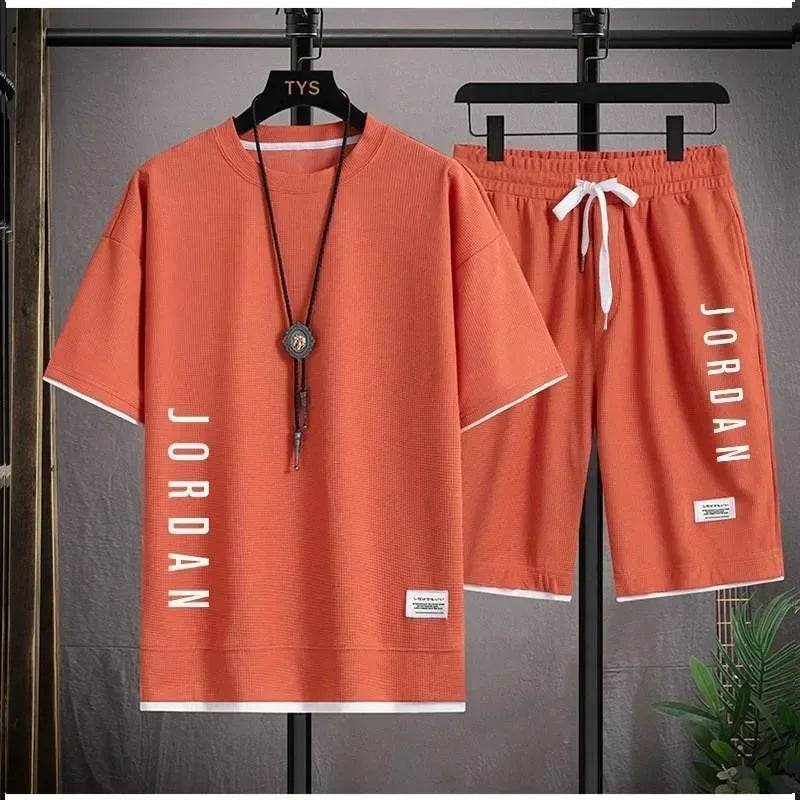 Men's Stylish Casual T-Shirt and Shorts Set - Summer Comfort Wear - Buy Center