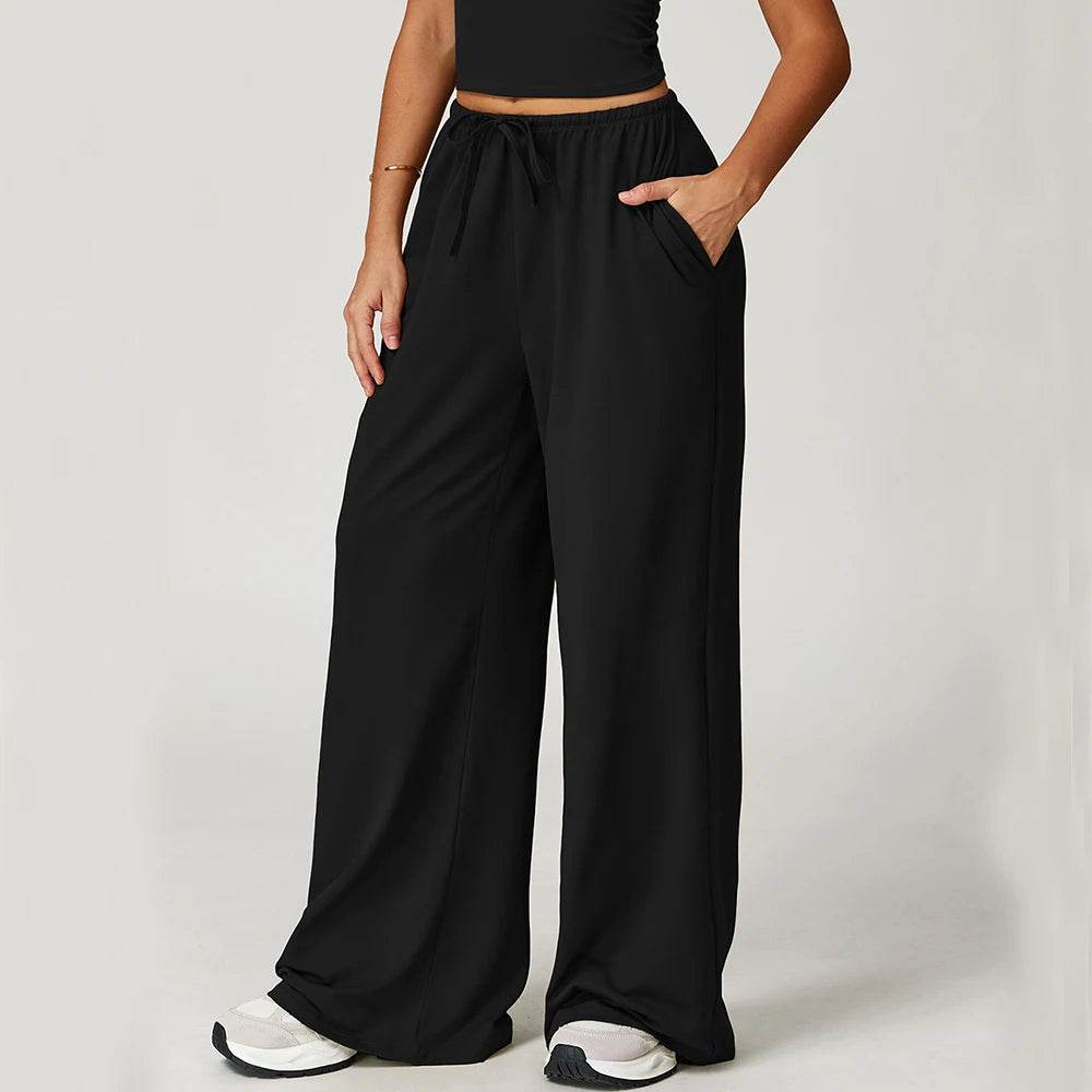 Women's High Waist Flared Leggings - Breathable Wide Leg Yoga Pants - Buy Center