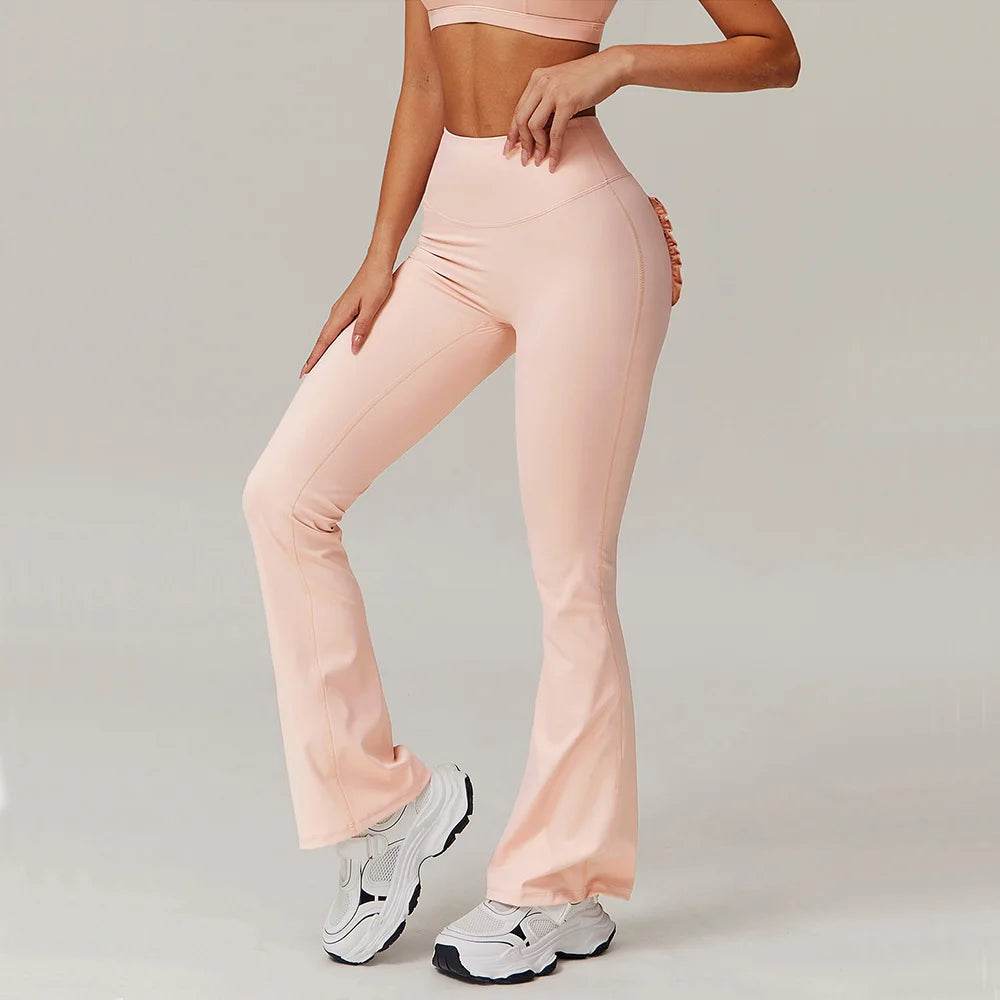 SWELTERING Women's High Stretch Yoga Leggings - Bell-Bottoms with Pockets - Buy Center