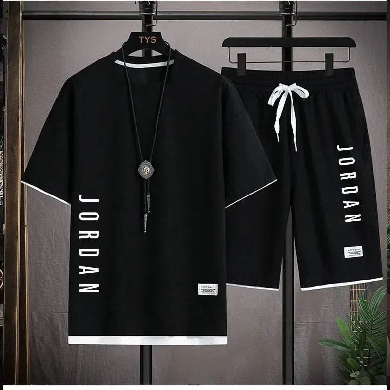 Men's Stylish Casual T-Shirt and Shorts Set - Summer Comfort Wear - Buy Center