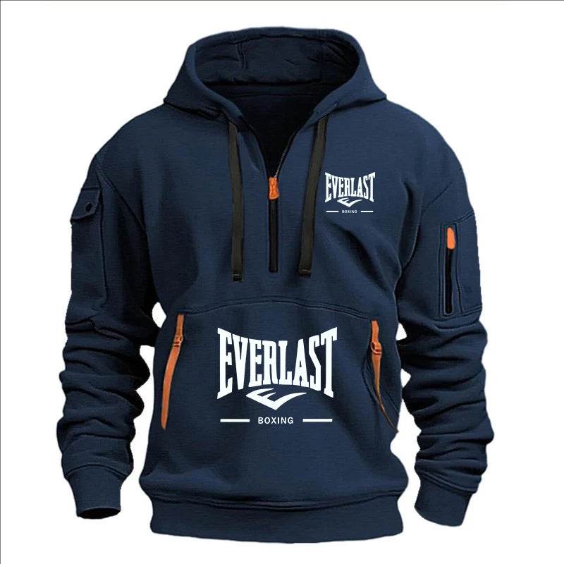 Stylish Men's Printed Hoodie - Multi-Zipper Design for Casual Comfort - Buy Center
