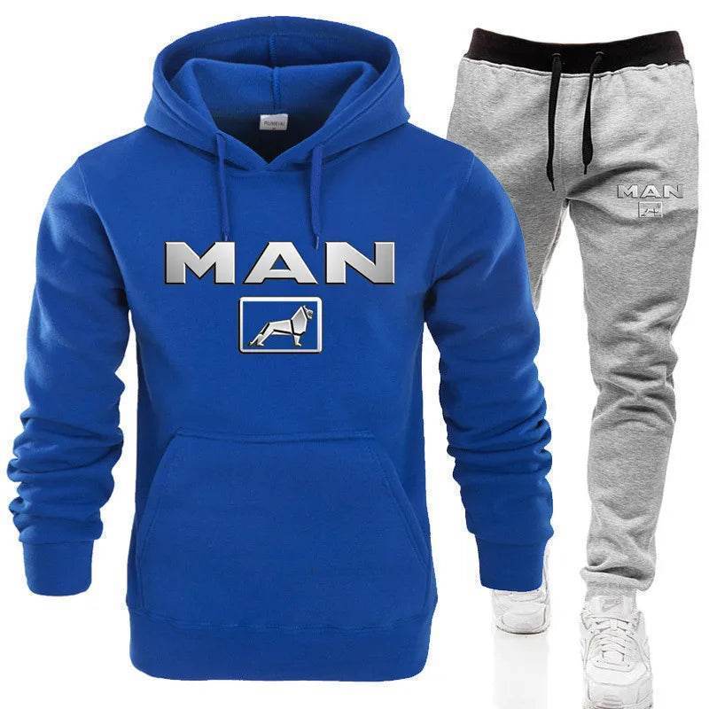 Men's Hoodie Pants Tracksuit Set - Casual Pullover Sportswear - Buy Center