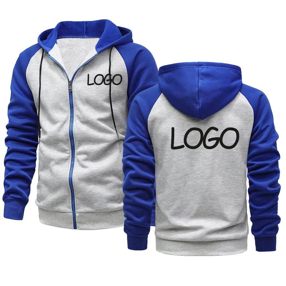 Custom Brand Logo Casual Hoodie - Men's & Women's Fleece Zip Sweatshirt - Buy Center